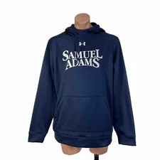 UNDER ARMOUR BRAND XL Navy Blue SAMUEL ADAMS Hoodie Sweatshirt