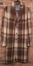 Hugo Boss Macho 3 Button Wool Plaid Overcoat ...