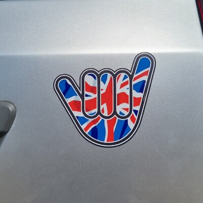 UK British Union Jack Flag No Worries Hand Vinyl Sticker For Car Van ...
