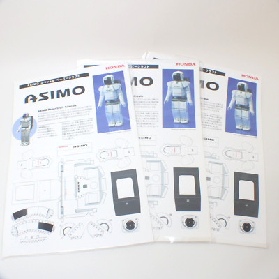 Honda ASIMO Robot Papercraft Model Kit Set of 3 Japan Limited Official Rare DIY
