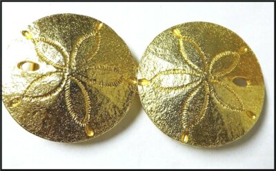 Vintage 1974 Mimi D N Sand Dollar Belt Buckle Beach Summer Chic Vintage Signed Mimi di N 1974 Gold Tone Sand Dollar Belt  main image 4