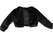 Womens Black Faux Fur Coat