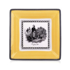 Villeroy & Boch AUDUN Chasse Square Plate 22cm x 4cm(H): Premium Porcelain