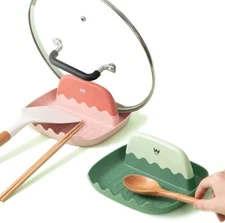 2 Pack Spoon Rest for Kitchen Counter, Cooking Ladle/Spatula/Spoon Holder