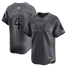 New York Mets Francisco Alvarez Nike Gray 2025 City Connect MLB Limited Jersey