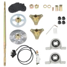 Drift Trike Go Kart Rear Live Axle Kit, Sprocket  Hub, Brake Assembly,Chain 29"