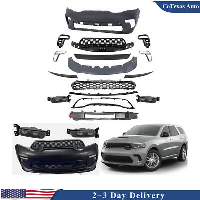 New Front Bumper Grille Kit For 2021 2022 2023 Dodge Durango with Fog