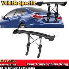 Big Ass Style Rear Trunk Spoiler Wing For Honda Civic 13-15 Sedan Chassis Mount