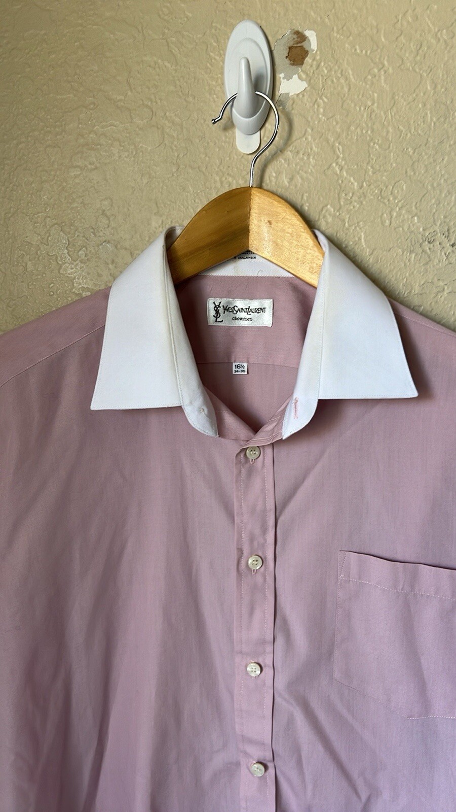 SAINT LAURENT Camicia Yves Said Laurent rosa con bottoni
