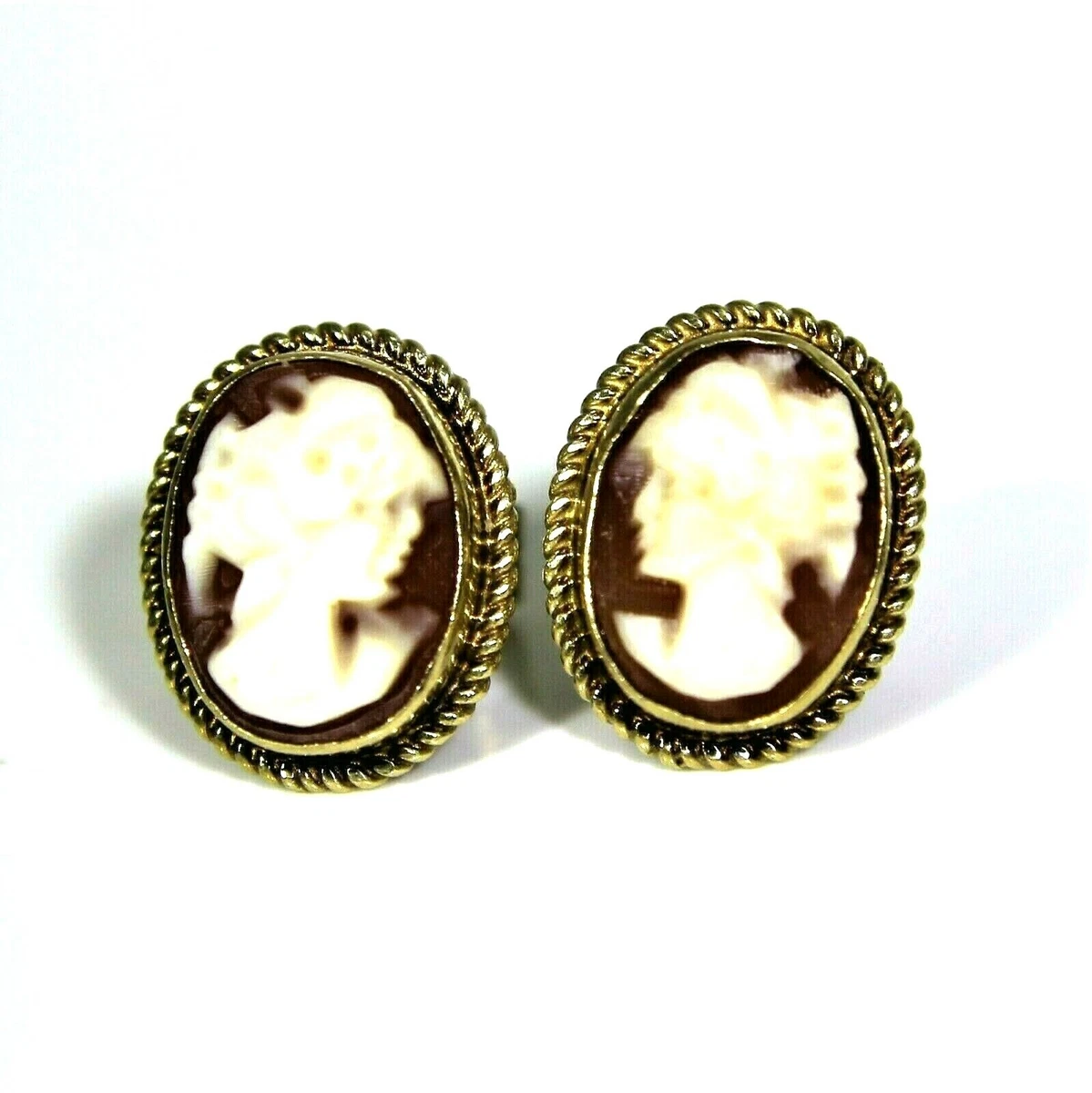 9ct gold deals cameo earrings