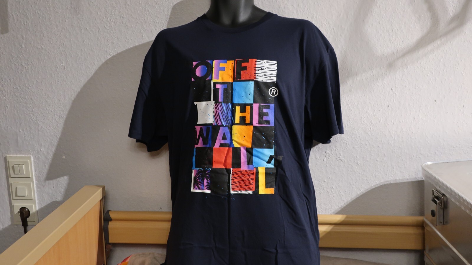 Vans - off the wall, negro, camiseta, XL, NUEVO