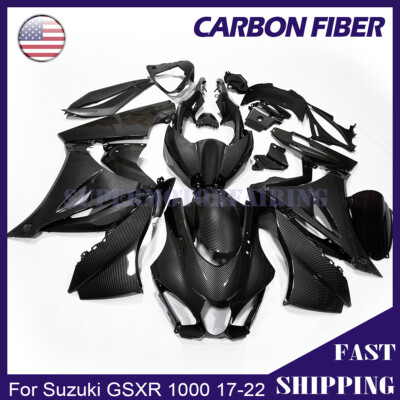 Carbon Fiber Look Fairing Kit for Suzuki GSXR1000 2017-2025 GSX-R 1000 ABS Black
