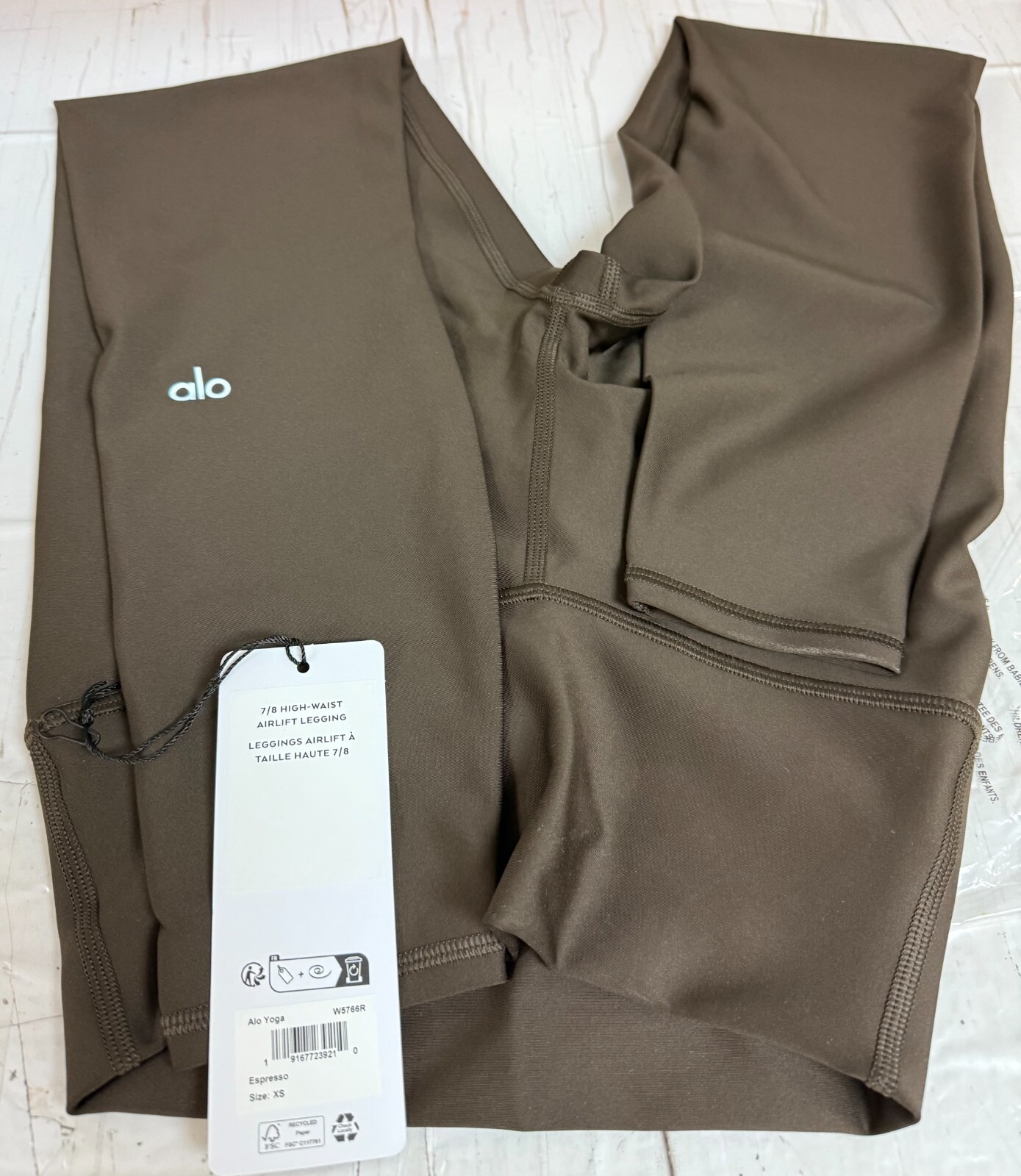 Alo Yoga 7/8 High-Waist Airlift Leggings - Espresso / Size XS