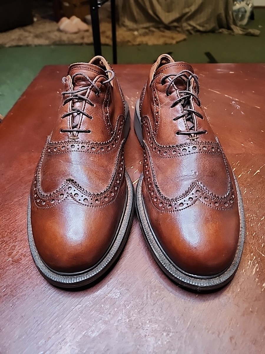Florsheim Shoes Men's Imperial Brown Leather Wingtip Classic Vintage Dress