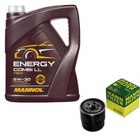 Motor-ÖL 5L Mannol 5W-30 Combi LL+MANN-FILTER Filterpaket FüR KIA Picanto TA 1.0