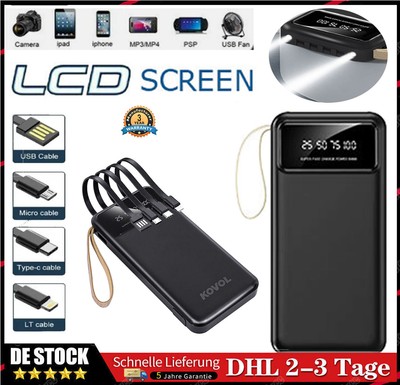 Large Sceen Powerbank 90000mAh USB Typ-C Akku Ladegerät Batterie für Alle Handy
