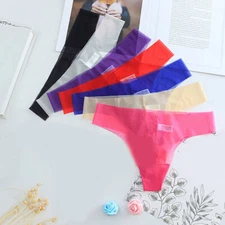 Sexy Seamless Thongs Underwear Womens Mesh Transparent Briefs Lingerie Panties↔