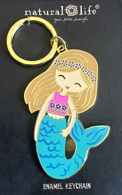 Double Sided Enamel Mermaid Key Chain