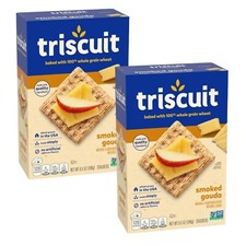 Triscuit SMOKED GOUDA Baked Whole Grain Wheat Crackers Non-GMO, 8.5 Oz 2 Boxes 