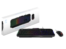 MSI Forge GK100 Combo Gaming RGB Keyboard & Mouse 19-Key Anti-Ghosting, 6-Mod...