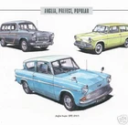 FORD ANGLIA PREFECT POPULAR Fine Art Print - 100E 105E Super 123E Squire Estate