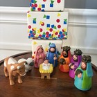 VTG Vintage 1993 Avon Kids My First Christmas Story Nativity Set 8 Pc With Boxes