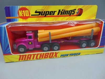 MATCHBOX SUPER KINGS K-10 PIPE TRUCK - ORIGINAL VINTAGE MODELL