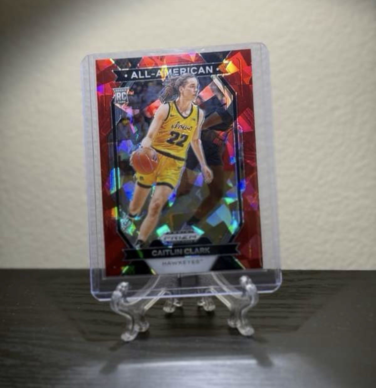 2024 Prizm Draft Picks Collegiate Caitlin Clark All American RC Red Ice #23