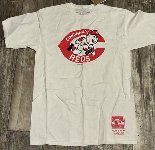 Mitchell & Ness Cincinnati Reds T-Shirt Men's Medium White Classic Logo Graphic
