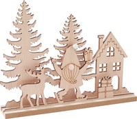 Vbs Holzsteckmotiv Weihnachtswichtel 24X4X19 Cm Deko Basteln Weihnachten