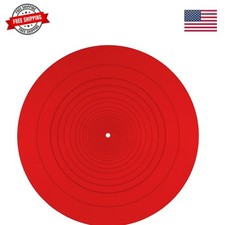 Turntable Platter Mat, 12 Inch Diameter Silicone Turntable Mat Anti-Static An...