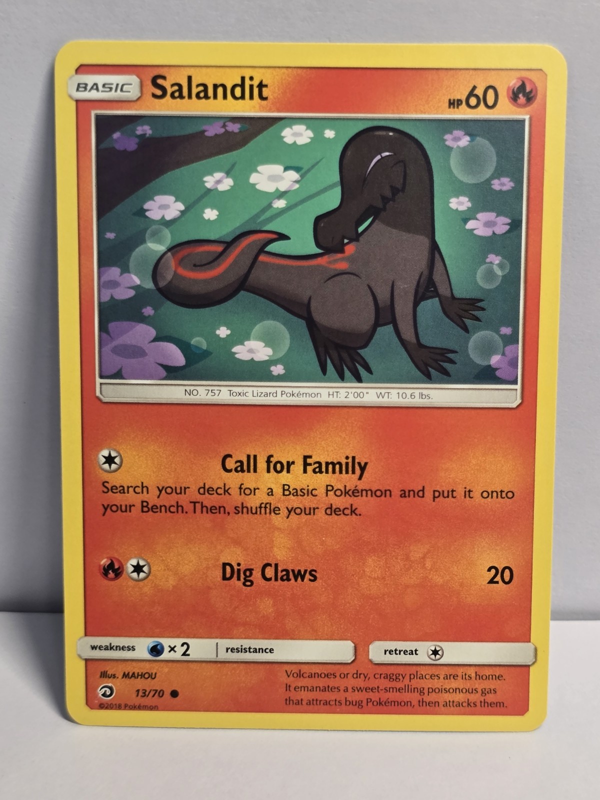 Salandit 13/70 Common Dragon Majesty Pokemon Near Mint