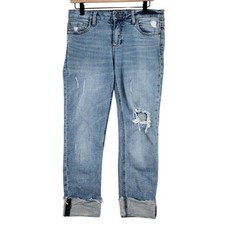 KUT from the Kloth Catherine Boyfriend Jeans Distressed Cuffed Women's Size 2