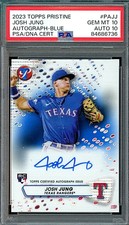 2023 Topps Pristine Josh Jung Blue Auto Rookie #41/75 PSA 10