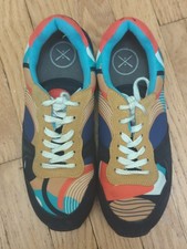 Inkkas Miravi Vegan Sneakers Shoes Women 9 Multicolor Canvas Suede Low Top Men 7