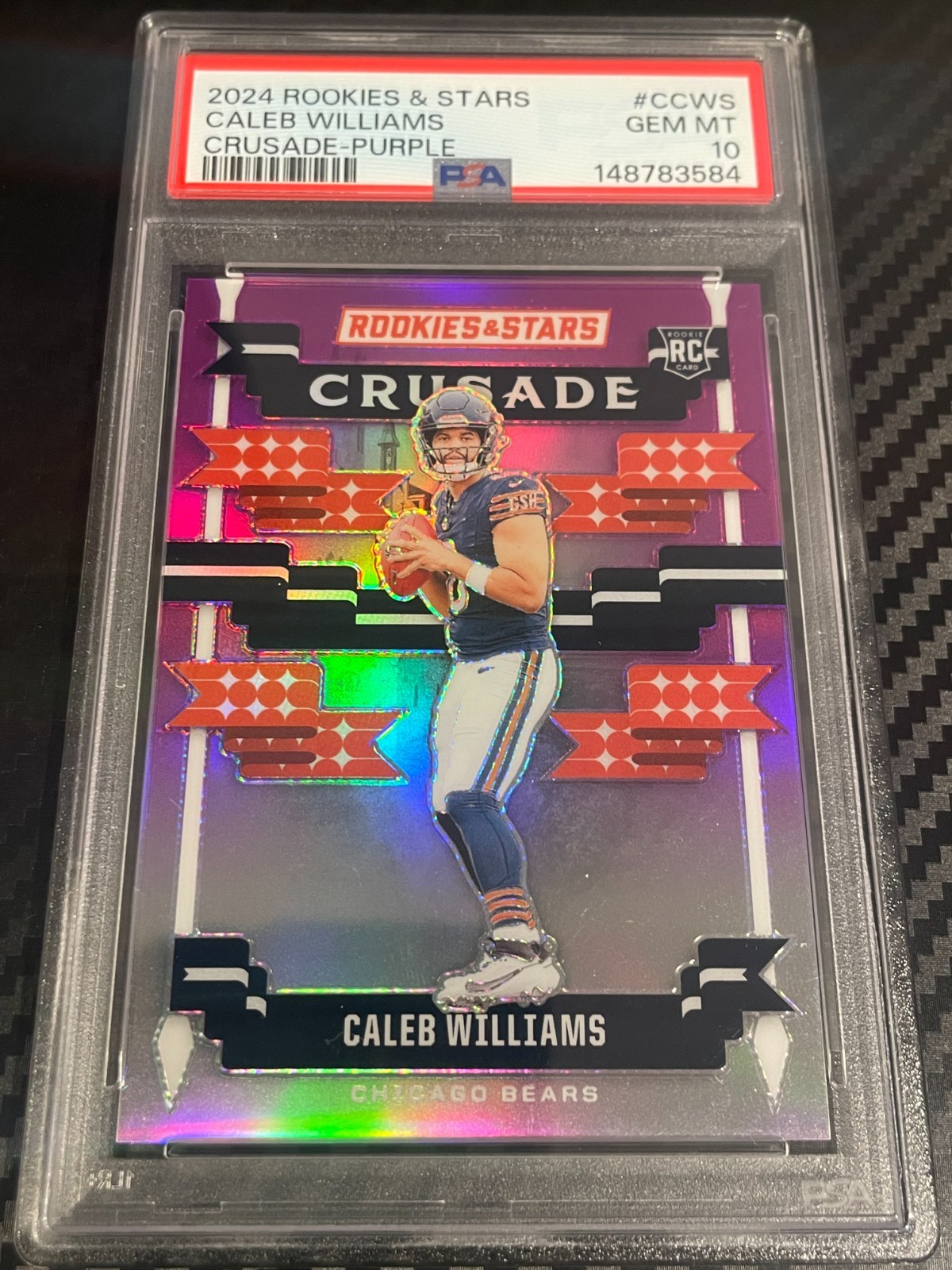 2024 Panini Rookies & Stars Crusade Caleb Williams Purple /35 RC PSA 10 #CCWS