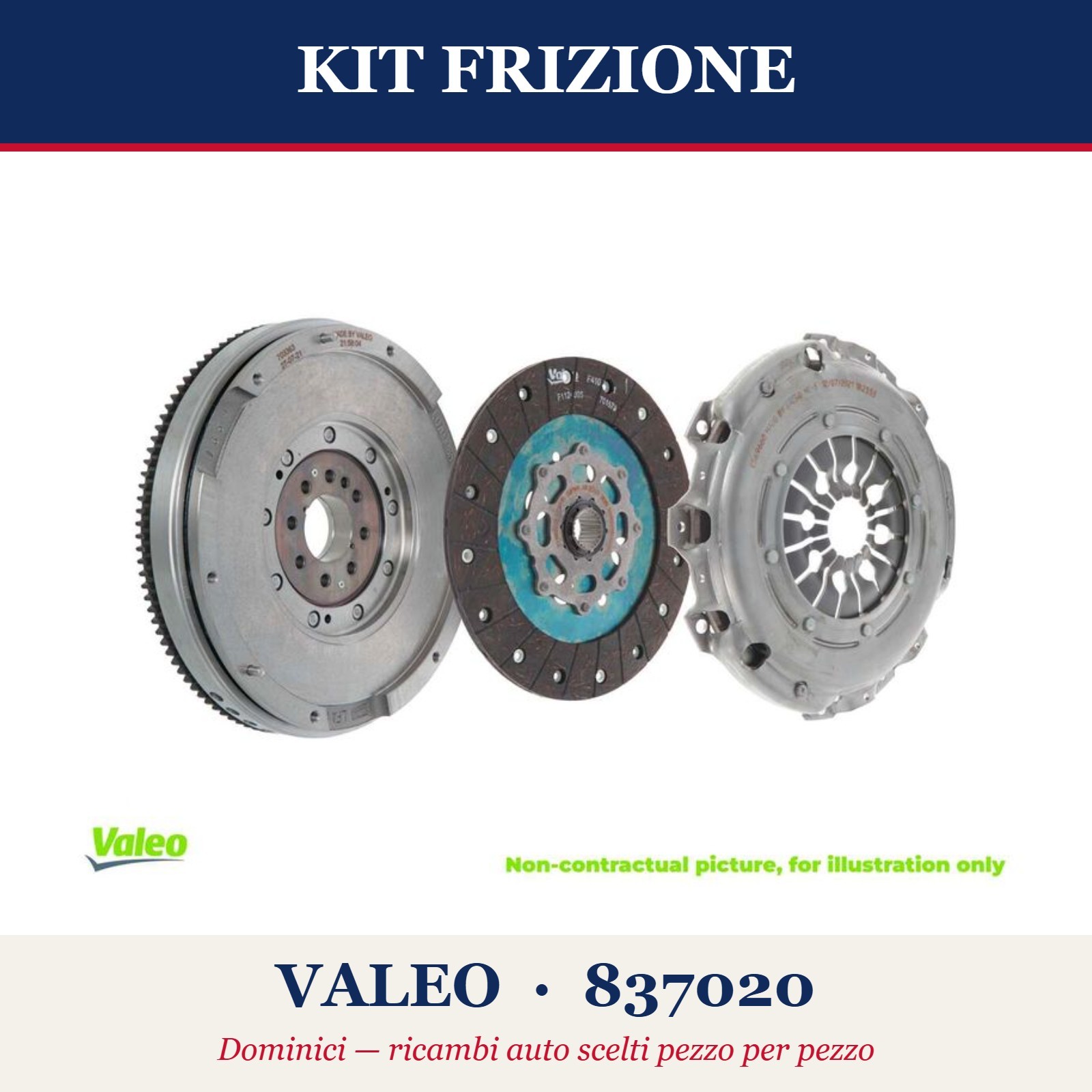 KIT FRIZIONE VALEO 837020 FORD FOCUS II, MONDEO IV 2.0 TDCI