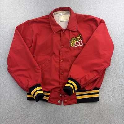 Vintage Maryland Terrapins Jacket Mens Large Red NCAA Football DeLong 90s