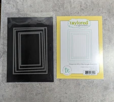 Taylored Expressions - Diagonal Stitch Rectangle Stacklets Dies - VGUC