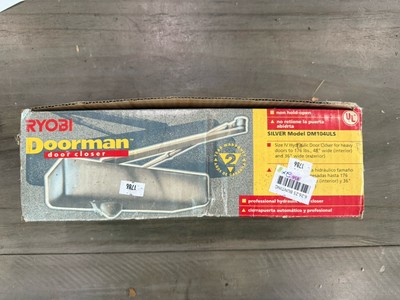 Ryobi Doorman Model DM104ULS Hydraulic Door Closer Silver Professional NEW