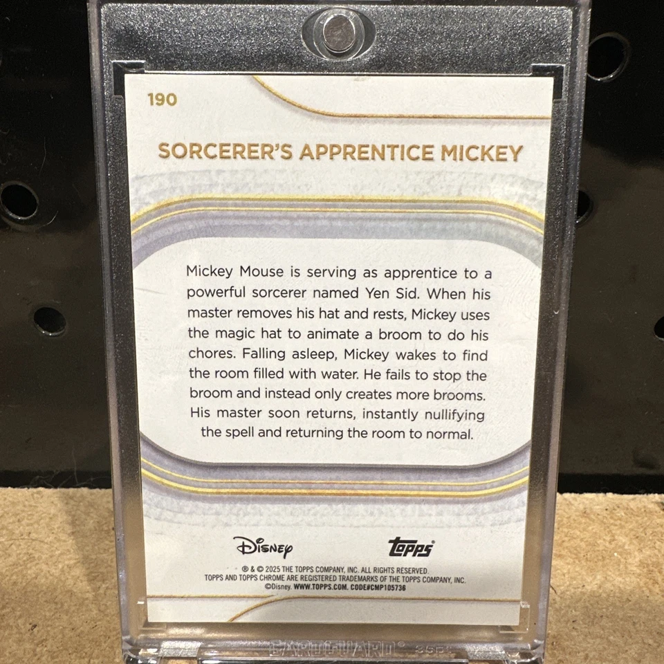 2025 Topps Chrome Disney Blue Mini Diamond Sorcerer’s Apprentice Mickey /150 - Image 2 of 4