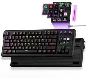 VSDINSIDE K1 Pro Macro Keyboard Programmable RGB Gaming Streaming Hot Swap LCD