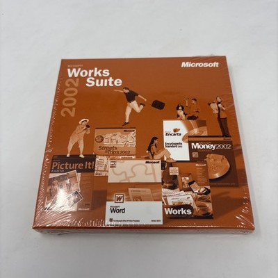 Microsoft Works Suite 2002 (NA) - Full Version for Windows- W/ Key Vtg Software