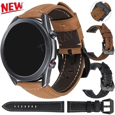 Für Samsung Galaxy Watch 7 6 5 4 3 Classic 5 Pro 20mm 22mm Leder Armband Ersatz