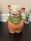 Shawnee Pottery “Smiley” Pig Cookie Jar Piggy Bank - Green Neckerchief
