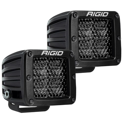 #ad Rigid 202513BLK D Series PRO Spot Diffused White Square LED Lights Pair Kit Set $257.99