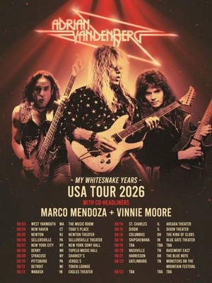 Adrian Vandenberg US Tour 2026 Poster