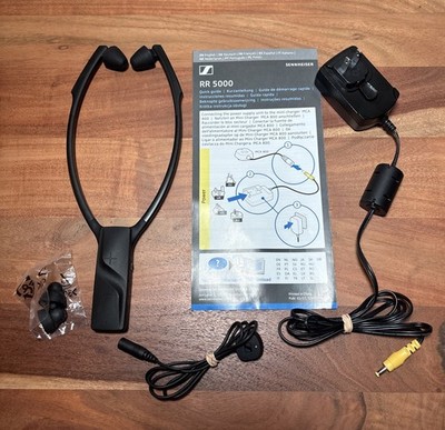 Sennheiser RR 5000 Expansion Headset for RS 5000 w/ Cables - Great Cond