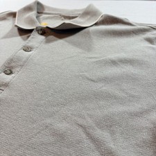 Eddie Bauer Travex Mens Gray Textured Short Sleeve Polo Shirt Tall Large TL