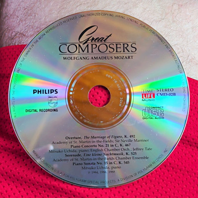 Philips Great Composers: Wolfgang Amadeus Mozart (CD) 1988 CMD-02B